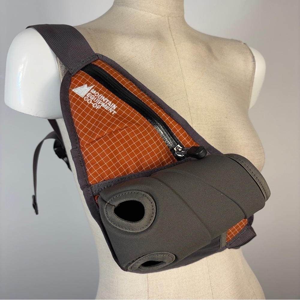 Mountain Equipment Co-Op Gray and Orange Crossbody Belt Bag